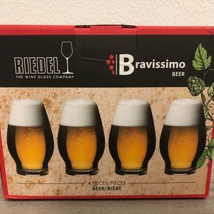 NEW Riedel 4 Piece Crystal Glass